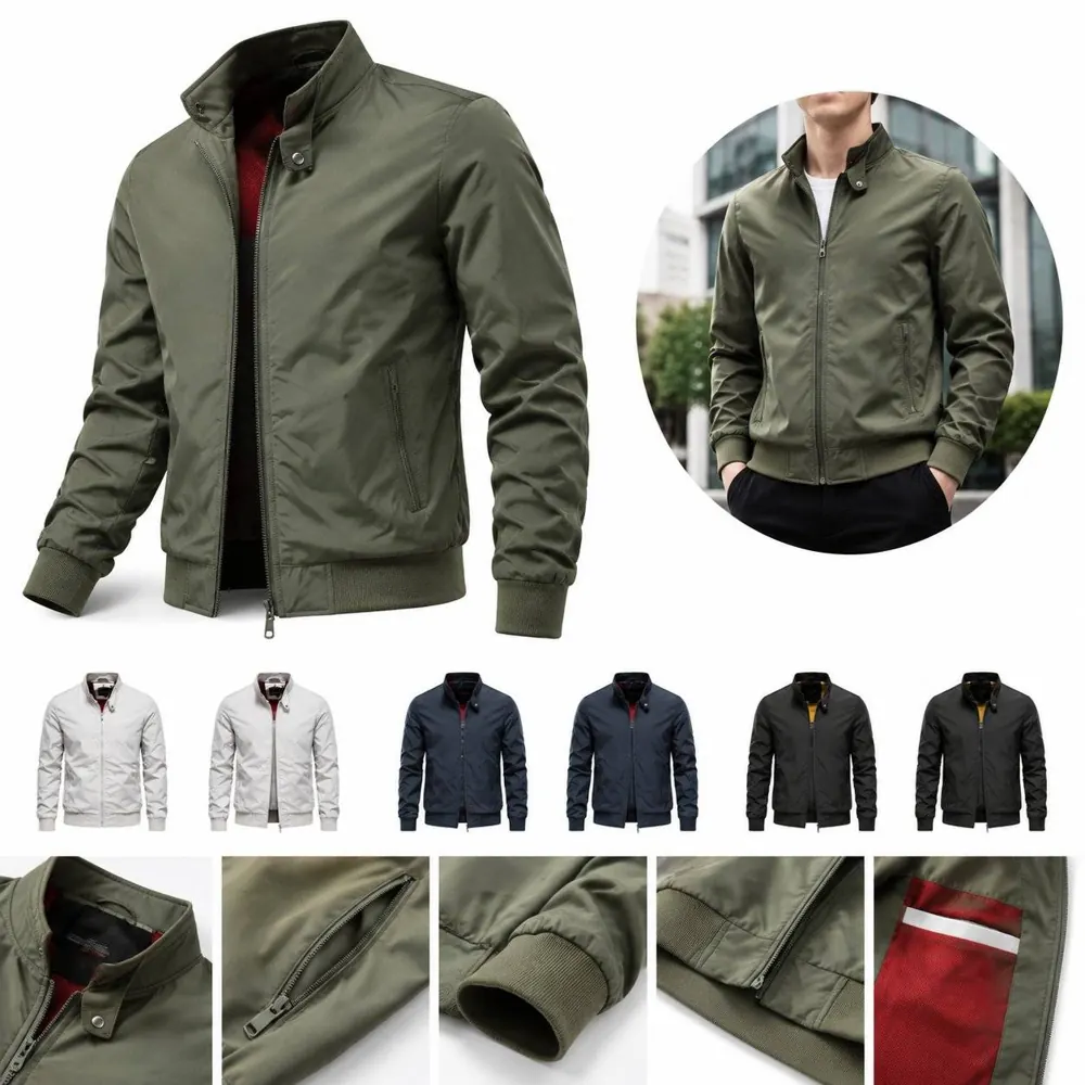 Men's Lightweight Zip-Up Workout Jacket with Pockets 2