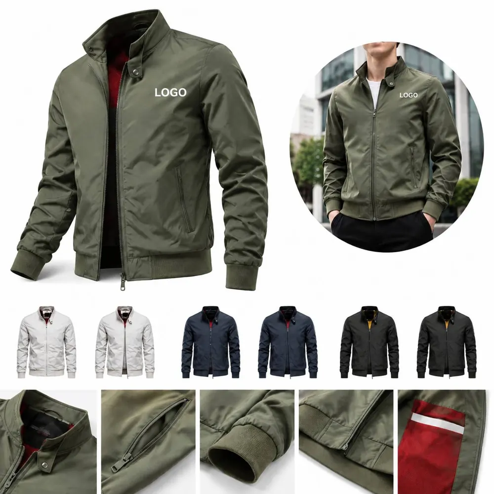 Men's Lightweight Zip-Up Workout Jacket with Pockets