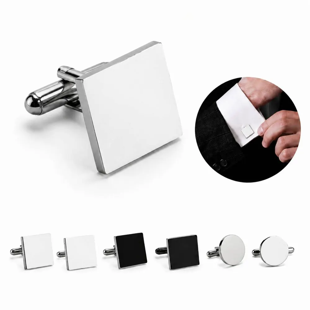 Titanium Steel Cufflinks for Formal Wear 2