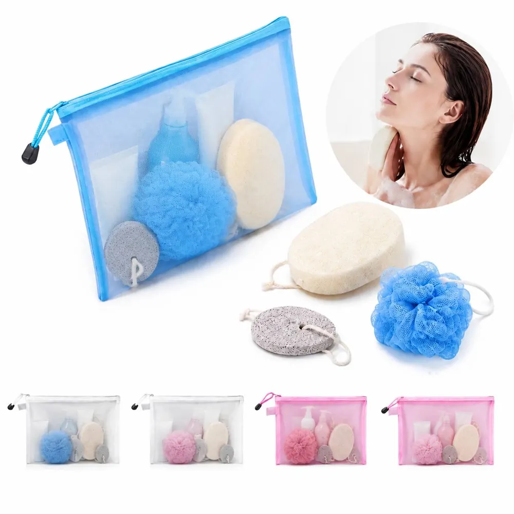 3-Piece Body Exfoliating Spa Set with Natural Loofah 2