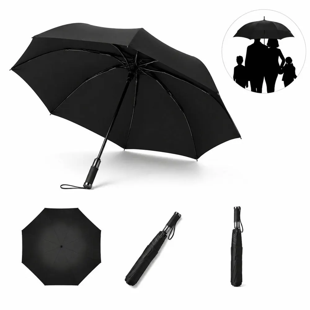 Auto Open Golf Umbrella Windproof Extra Large Long Handle 2