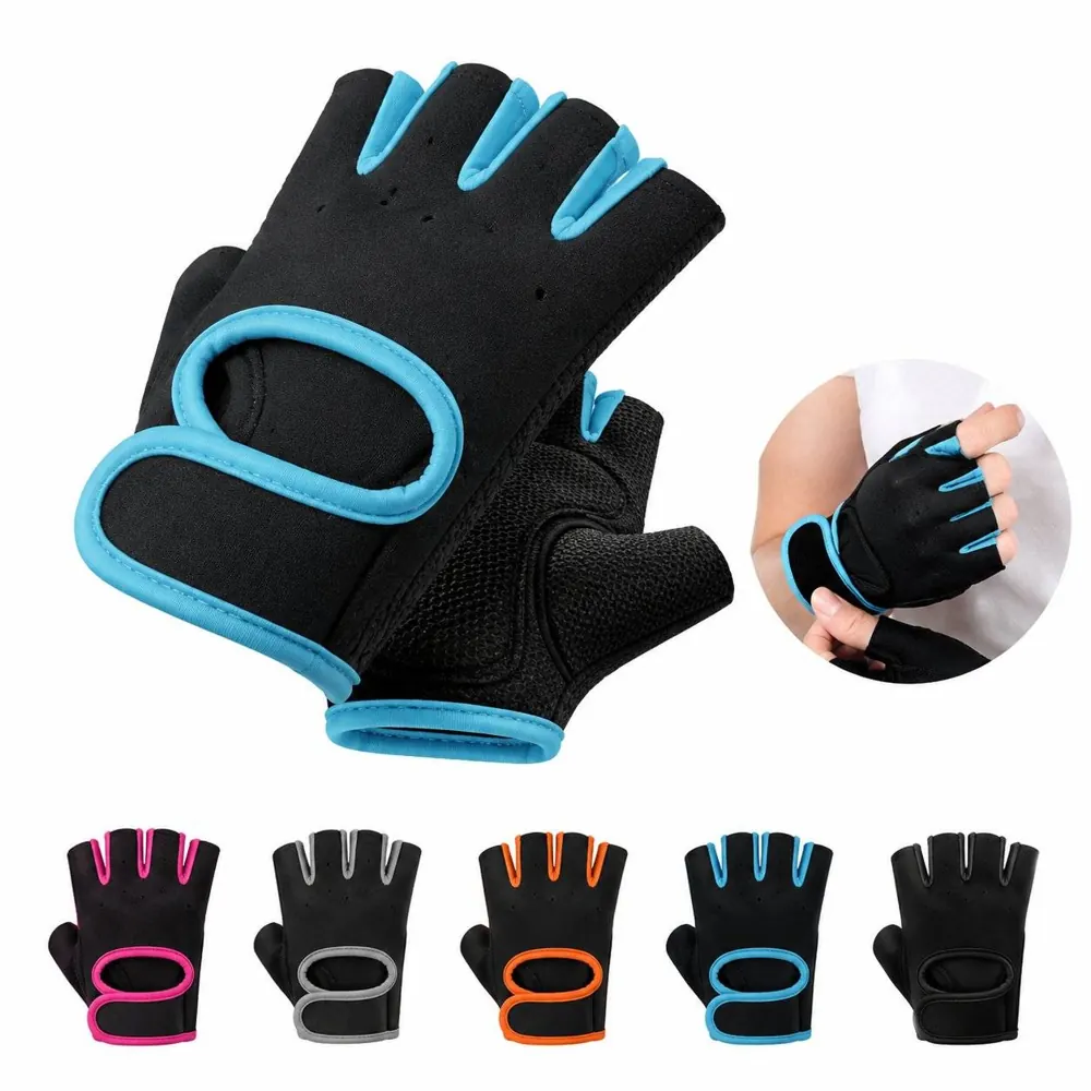 Half-Finger Gym Gloves with Padded Palm for Weightlifting 2