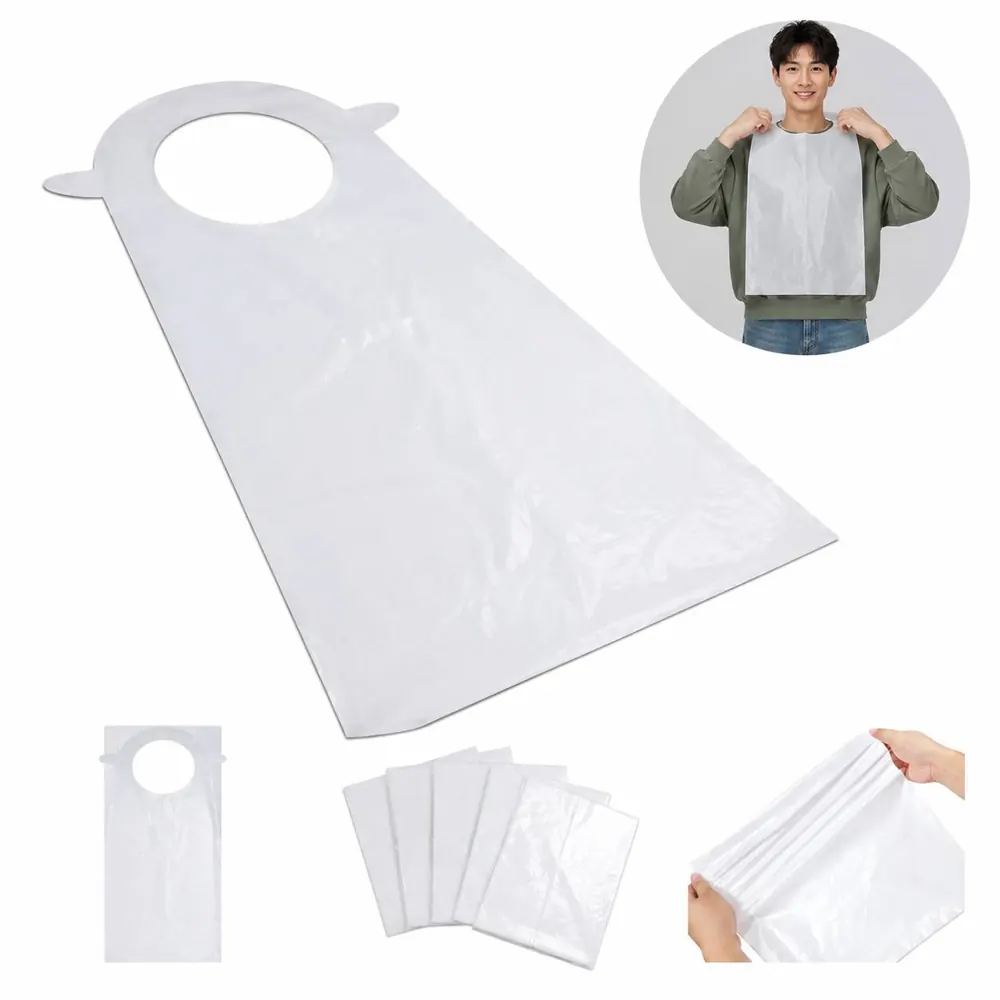 PE Disposable Waterproof Apron, Liquid-Proof Lightweight 2