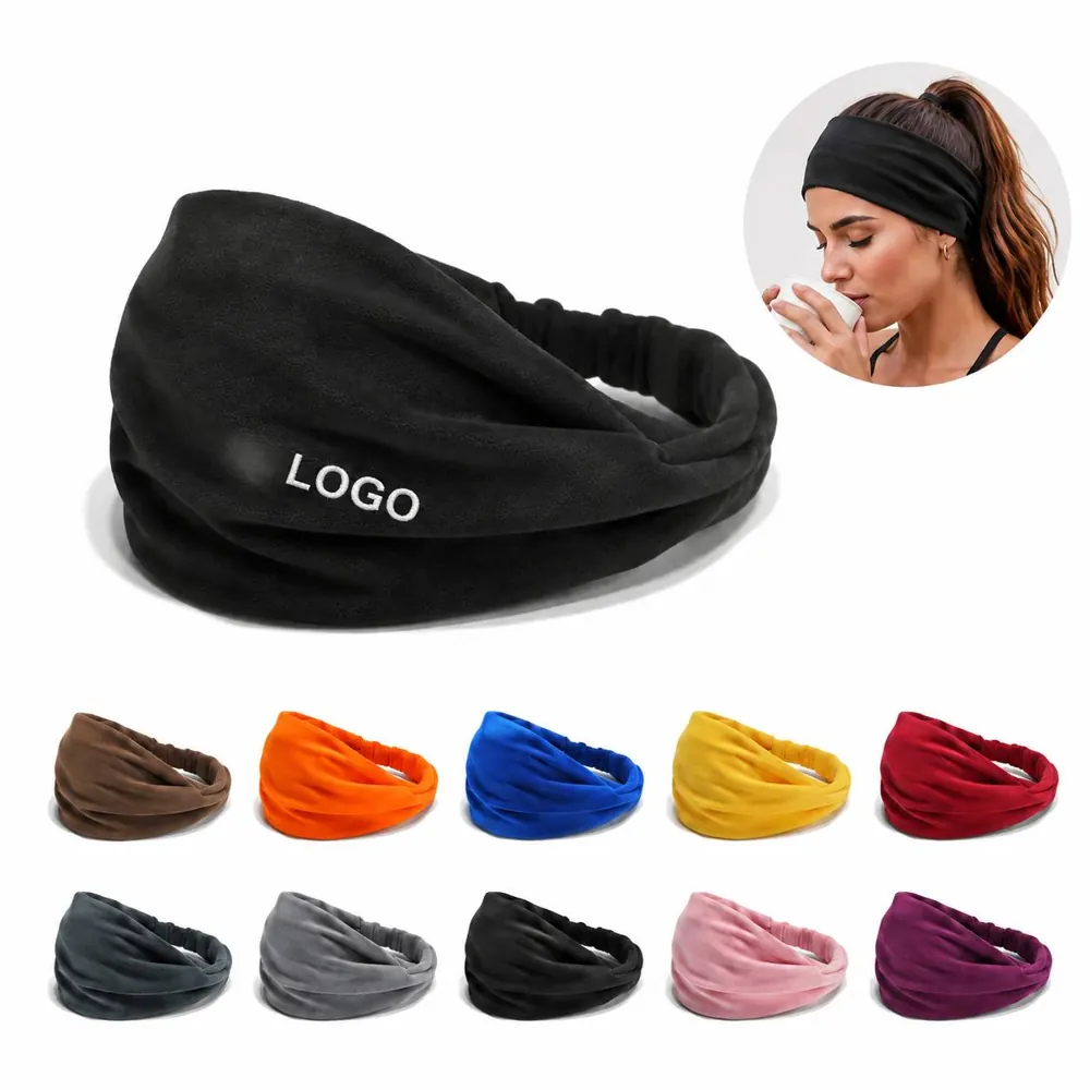 Moisture-Wicking Knotted Headband for Running, Yoga & Gym