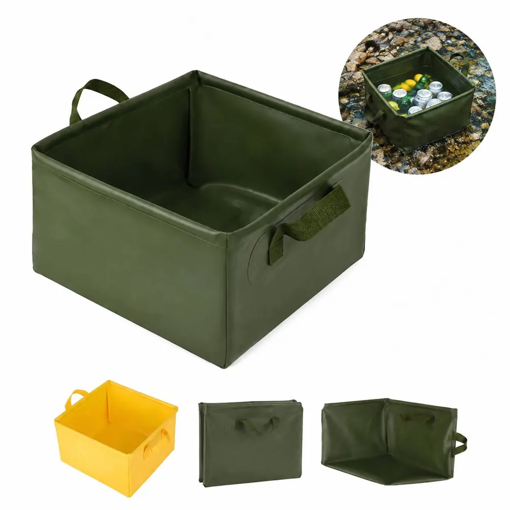 13L Folding Waterproof Square Bucket for Camping & Outdoor 2