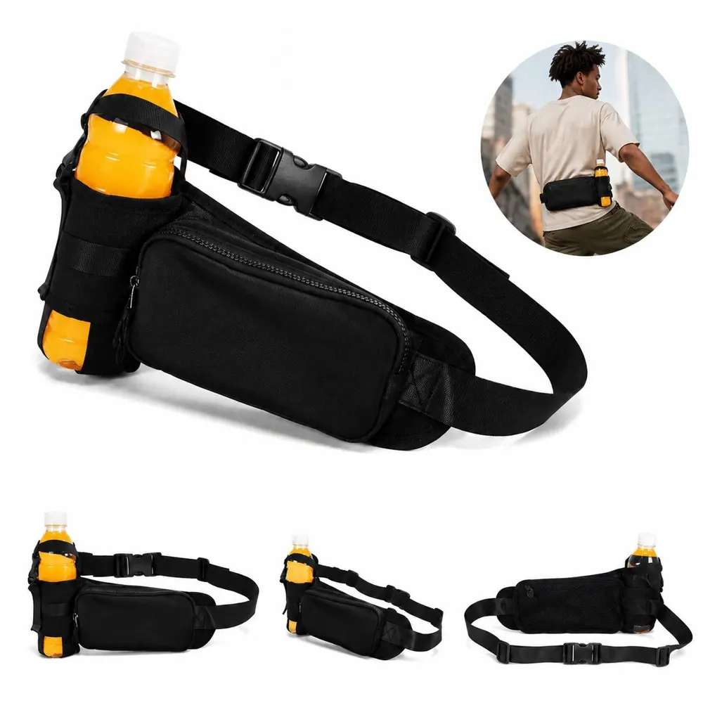 Waterproof Running Waist Pack with Water Bottle Holder 2