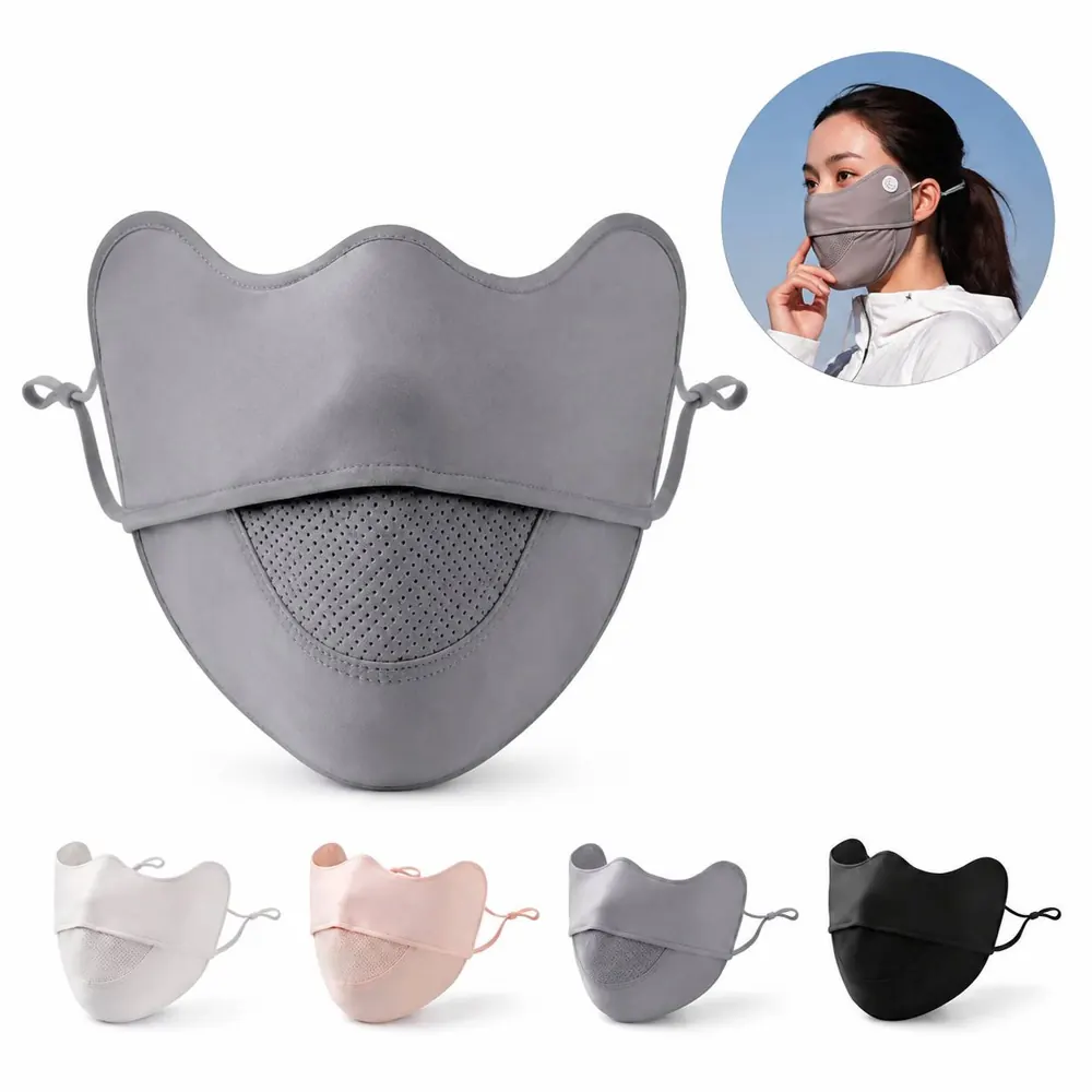 UPF 50+ Ice Silk UV Face Mask for Outdoor Sun Protection 2