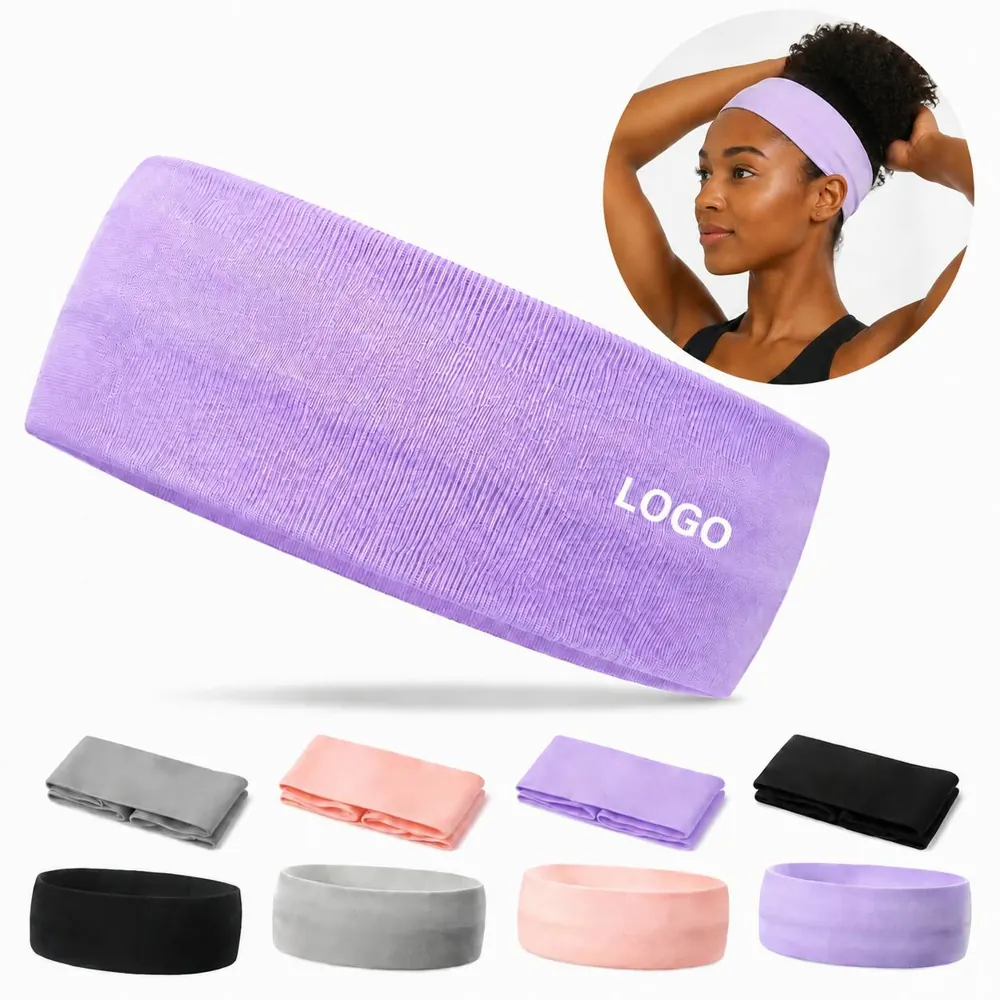 Quick-Dry Elastic Sport Headband Sweatband for Running, Gym