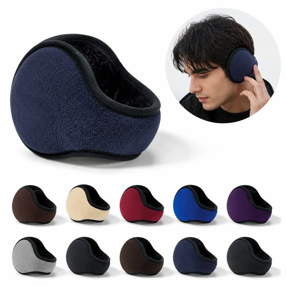 Windproof Fleece Earmuffs for Cold Weather Outdoor Wear 2