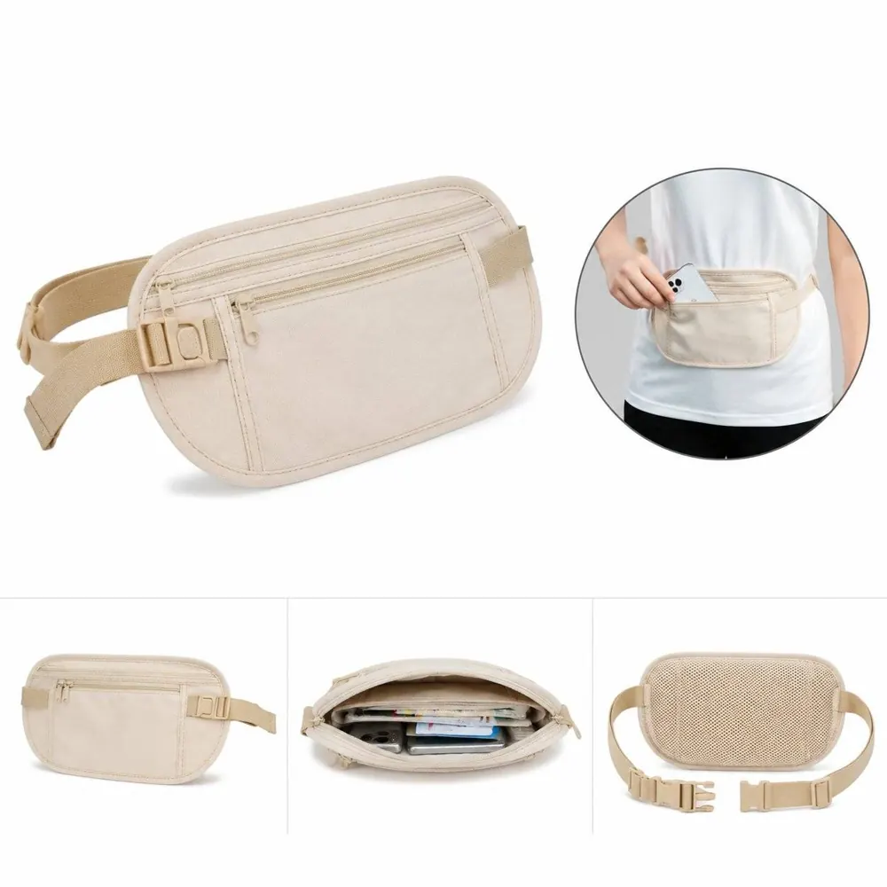 Anti-Theft Concealable Nylon Waist Pack with Hidden Zipper 2