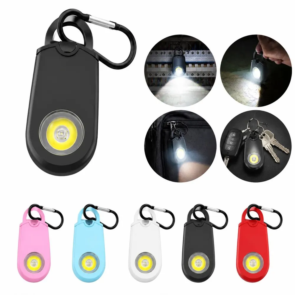 130dB Alarm LED Keychain Self-Defense Tool with Striking Tip 2