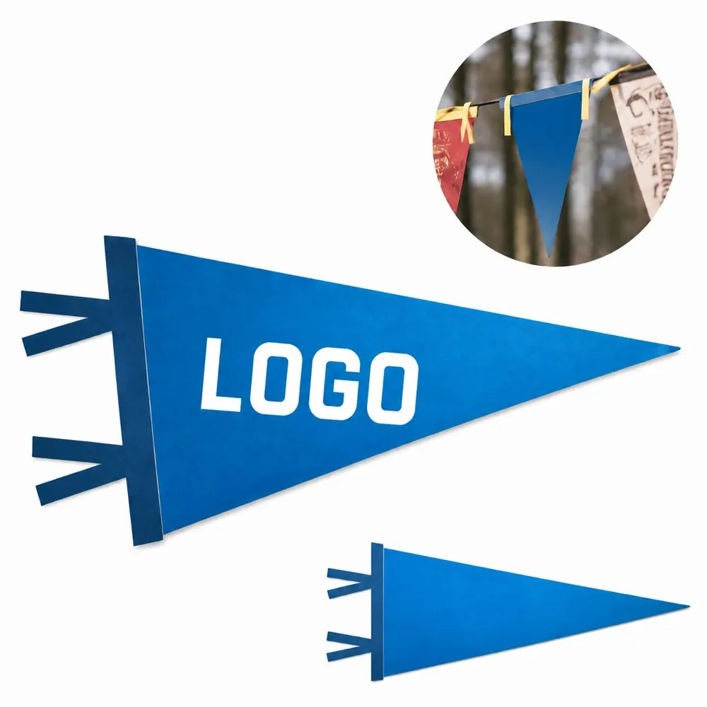 Custom Camping Felt Pennant, Fade-Resistant Triangular
