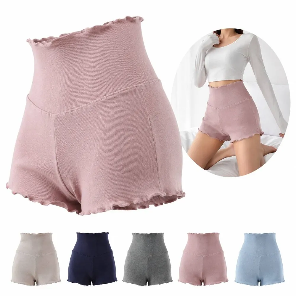 Women's Ruffle Hem Sports Shorts with Pockets for Running 2
