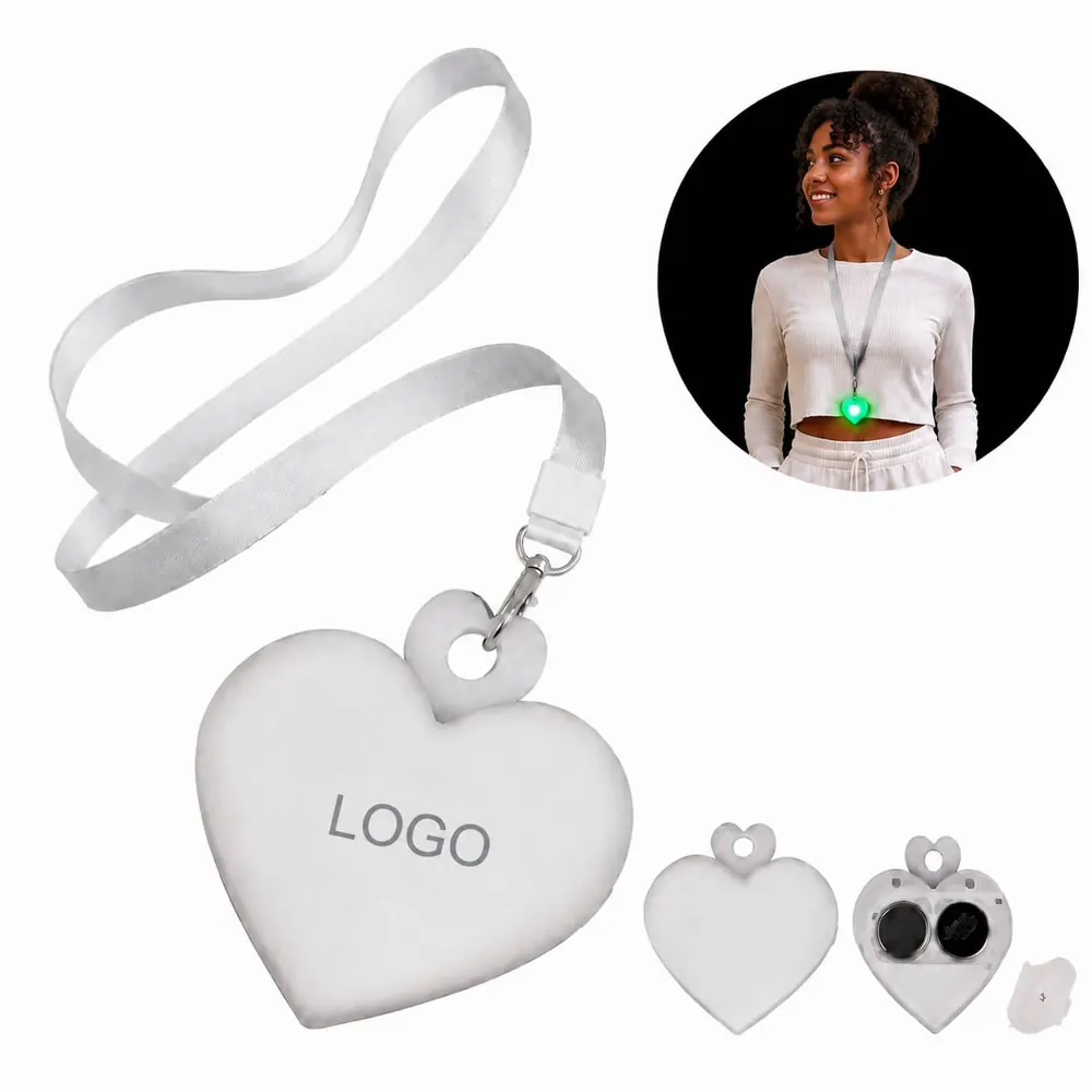 Heart-Shaped LED Light Tags, 15 Color Glow Party Decor
