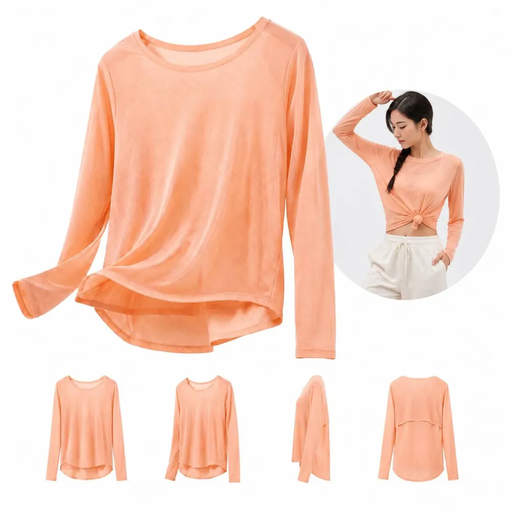 Women's Seamless Yoga Cover-Up Racerback Breathable Top 2
