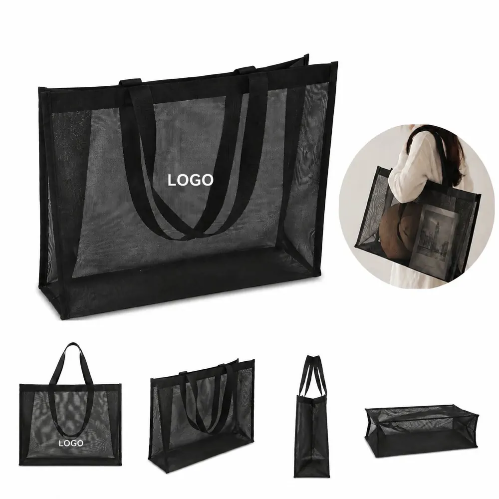 Large Capacity Mesh Shopping Bag for Beach & Grocery