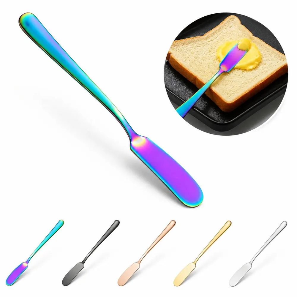 Colorful Stainless Steel Butter Knife, Smooth Spread 2
