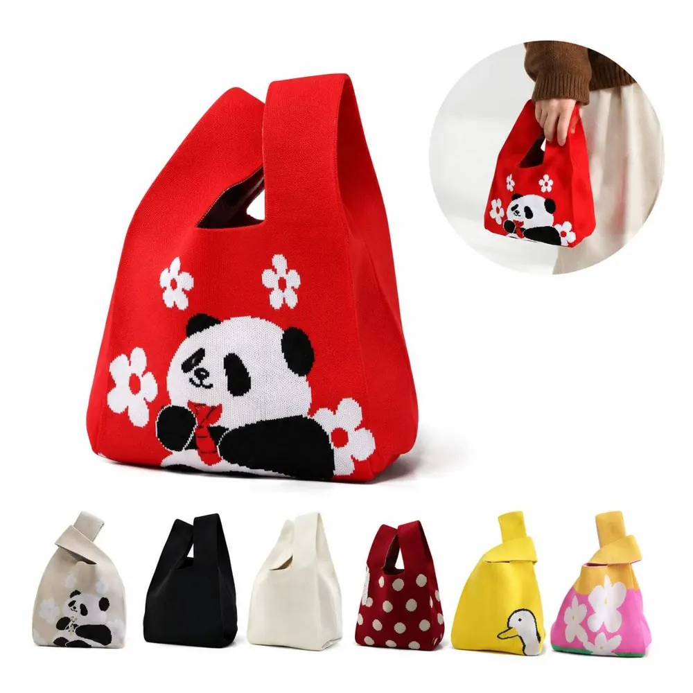 Chunky Knit Tote Bag with Durable Handles for Everyday Use 2