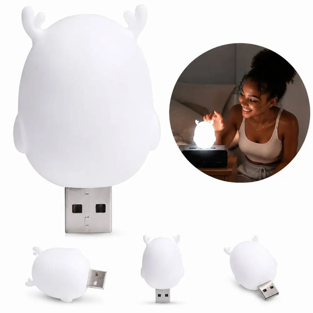USB 2-Color Night Light with Auto Sensor, Energy Efficient 2