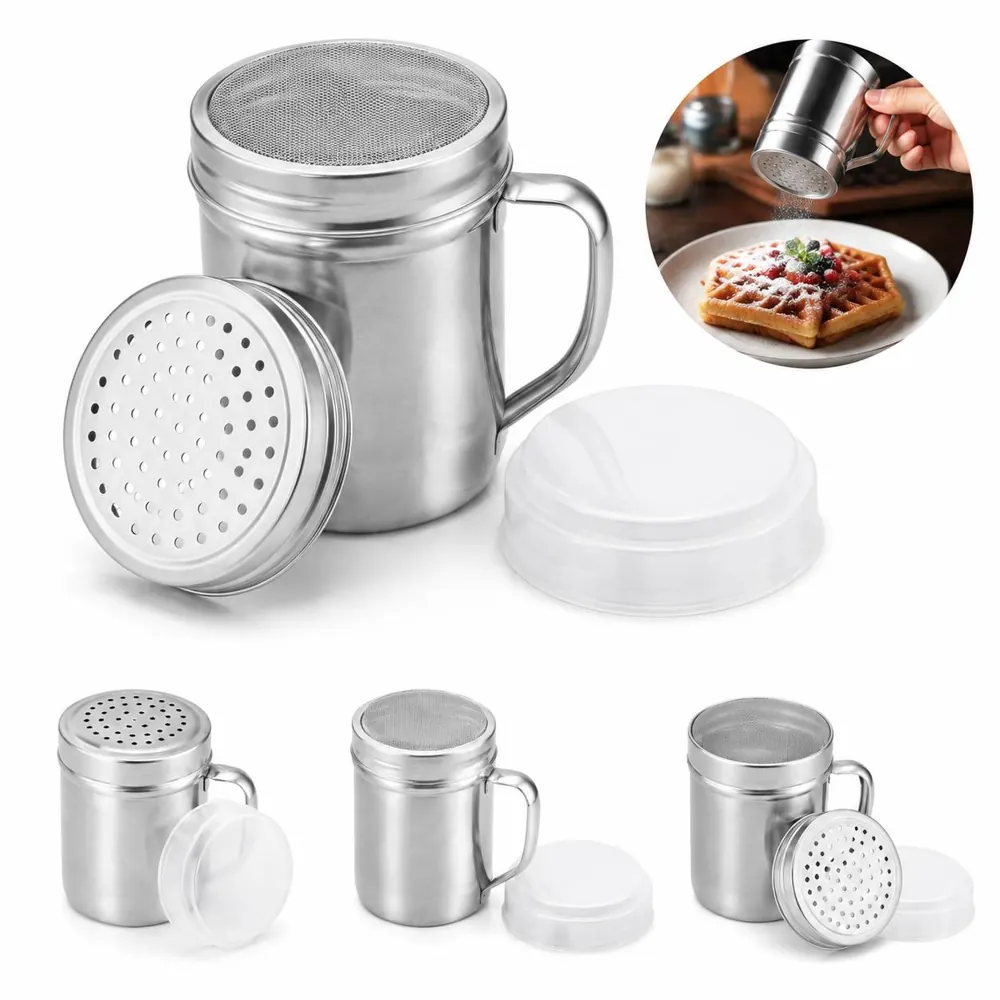 304 Stainless Steel Powder Sugar Shaker, Fine Mesh 2