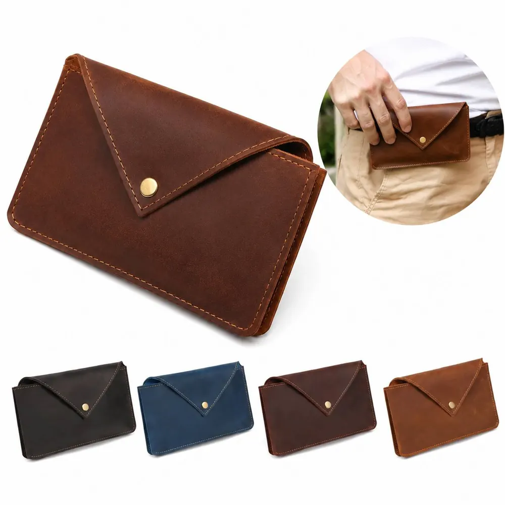 Genuine Cowhide Leather Fanny Pack with Adjustable Waist 2
