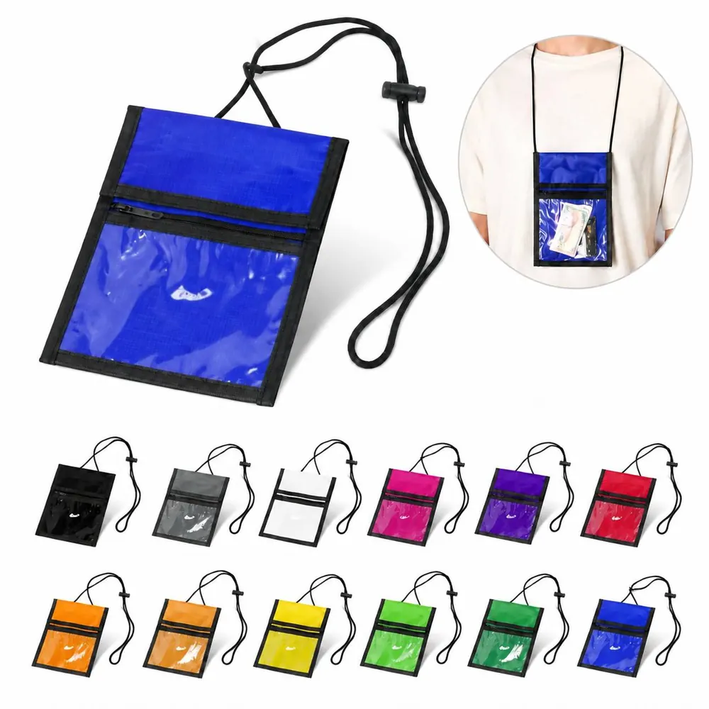 Folding Badge Holder Bag with Multiple Transparent Slots 2