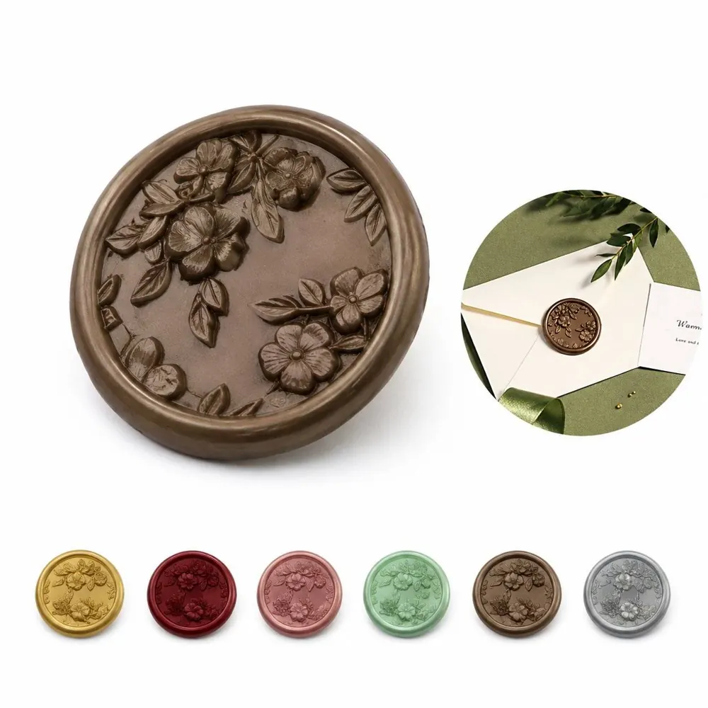 Self-Adhesive Wax Seal Stickers, Vintage Raised Design 2