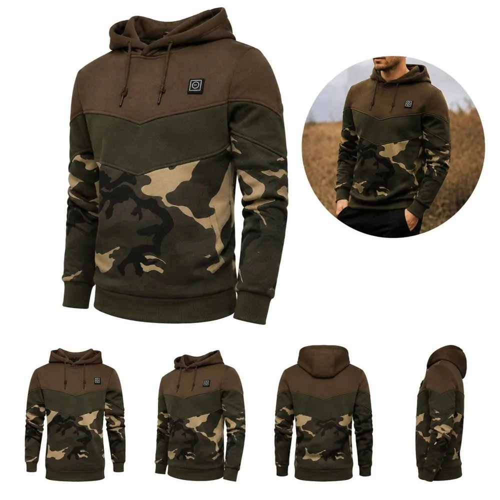 Heated Color-Block Hoodie with 5 Heating Zones, USB Powered 2