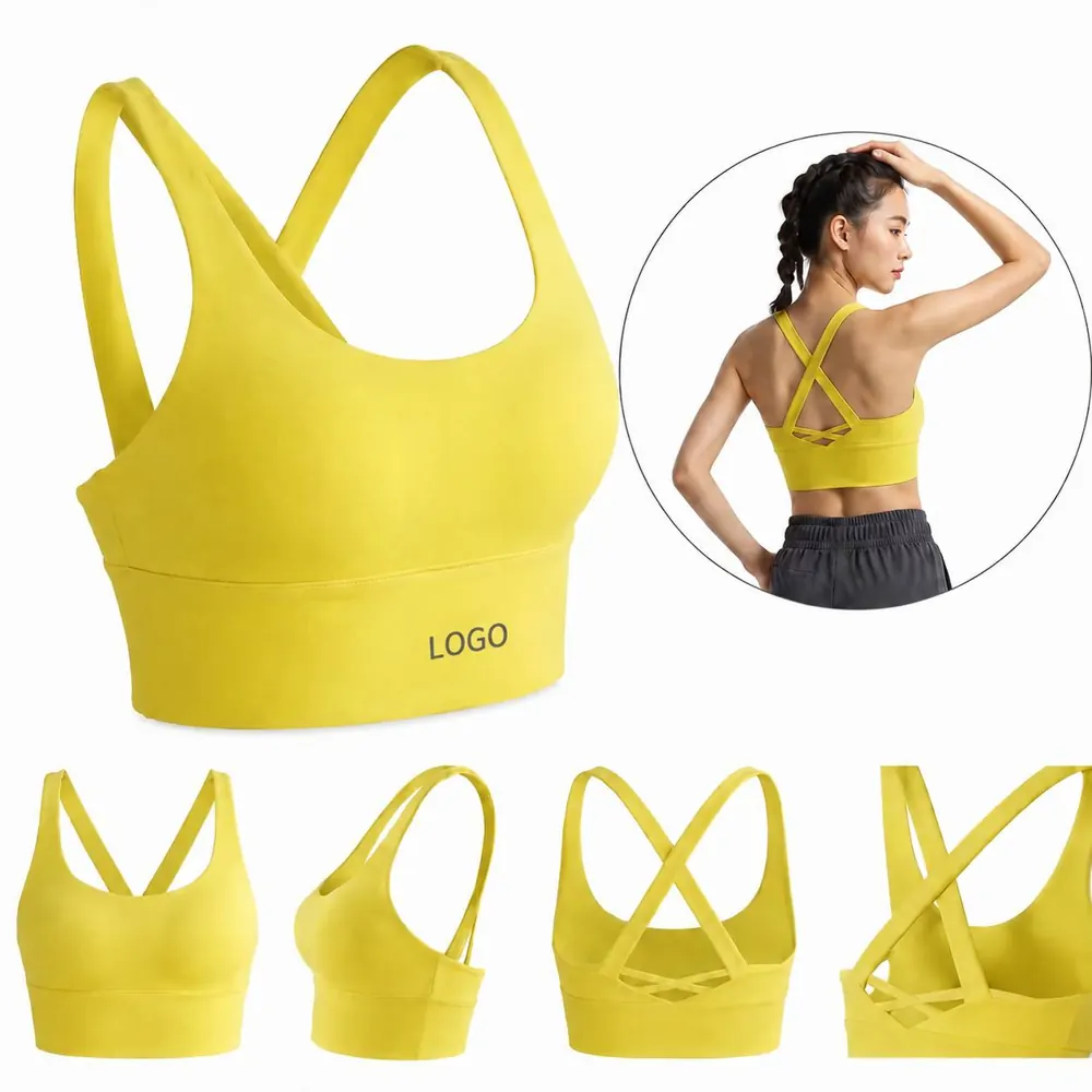 Women's Seamless Racerback Sports Crop Top for Yoga