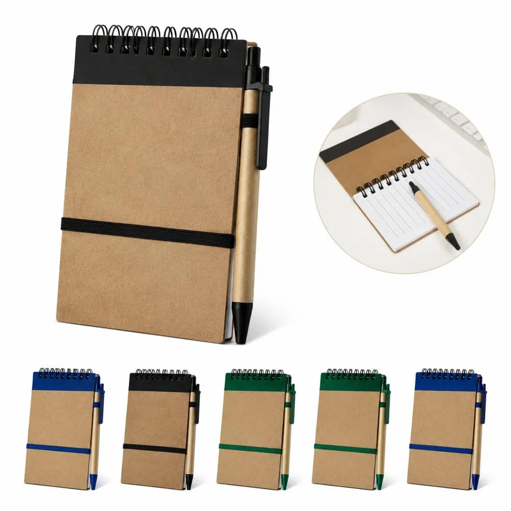 Compact 70-Sheet Notepad with Pen, Portable Writing Set 2