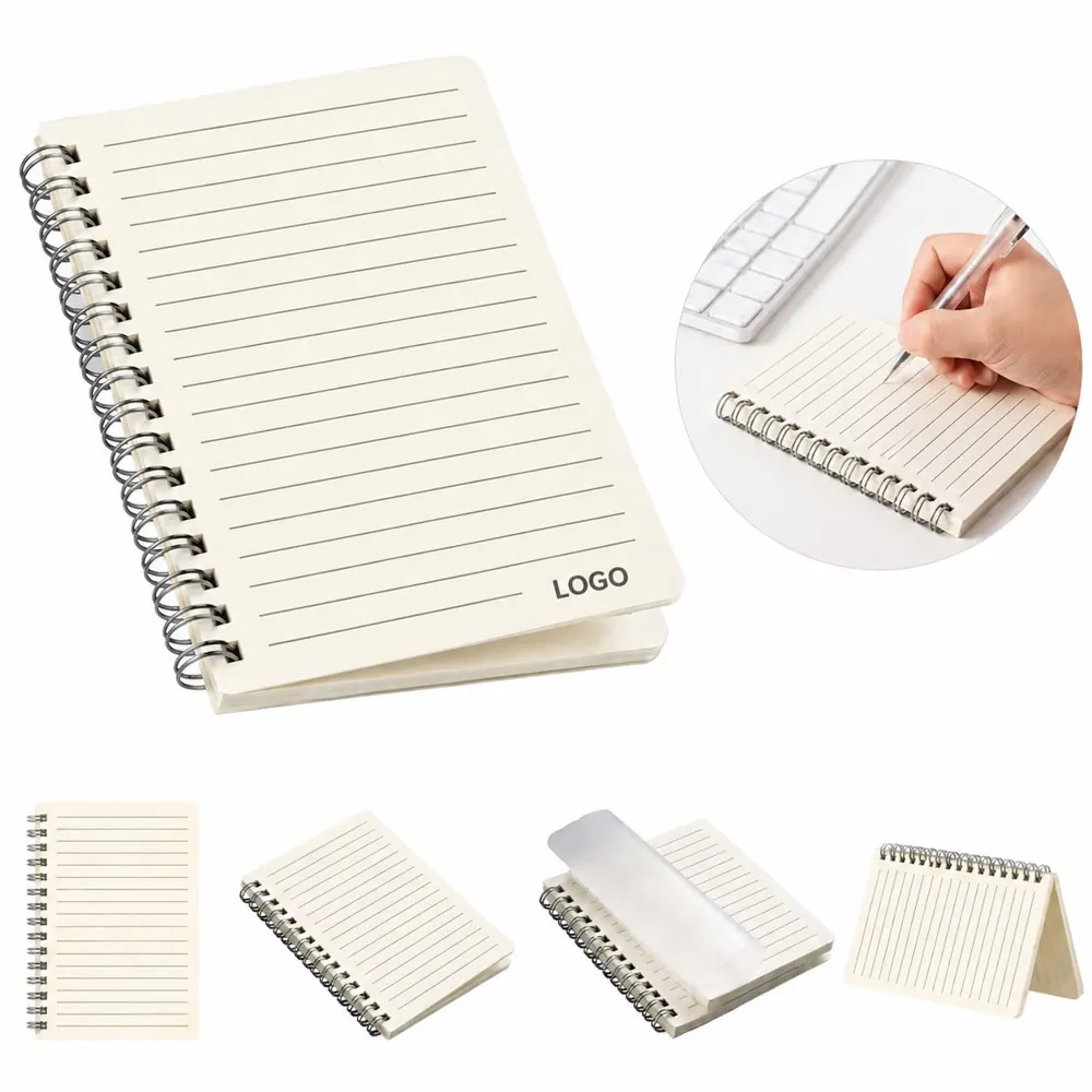 Clear PP Notepad with Logo, 50 Sheets Pocket Size