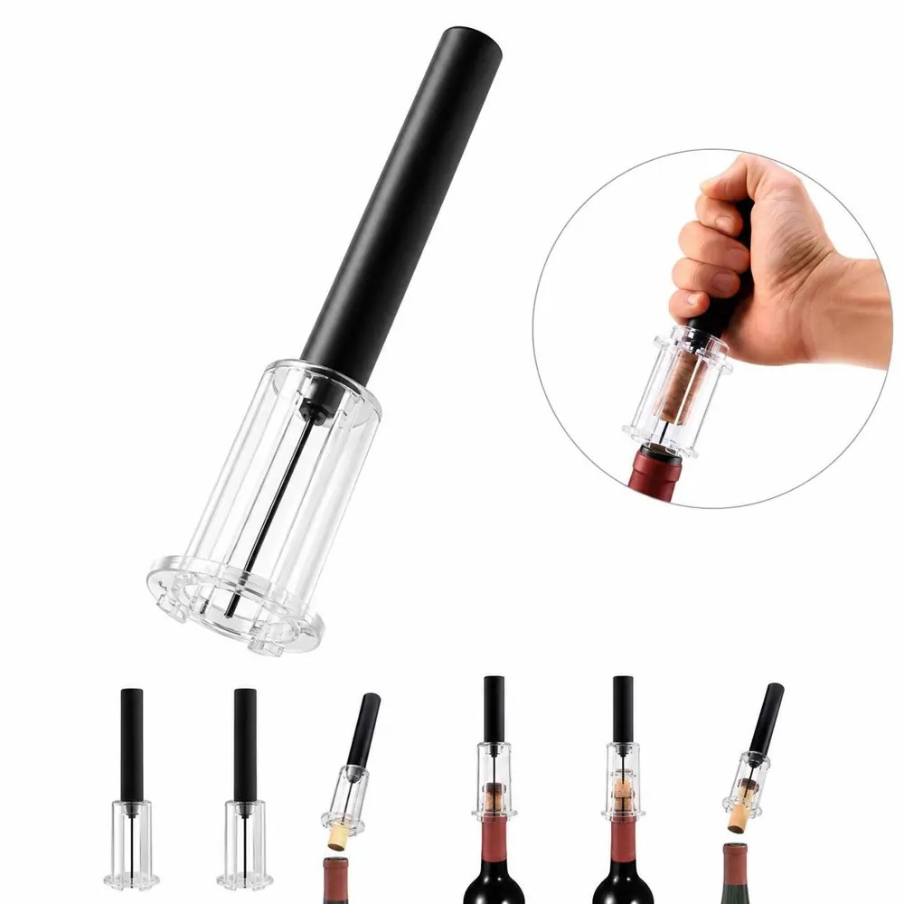 Stainless Steel Air Wine Opener with Pressure Gauge 2