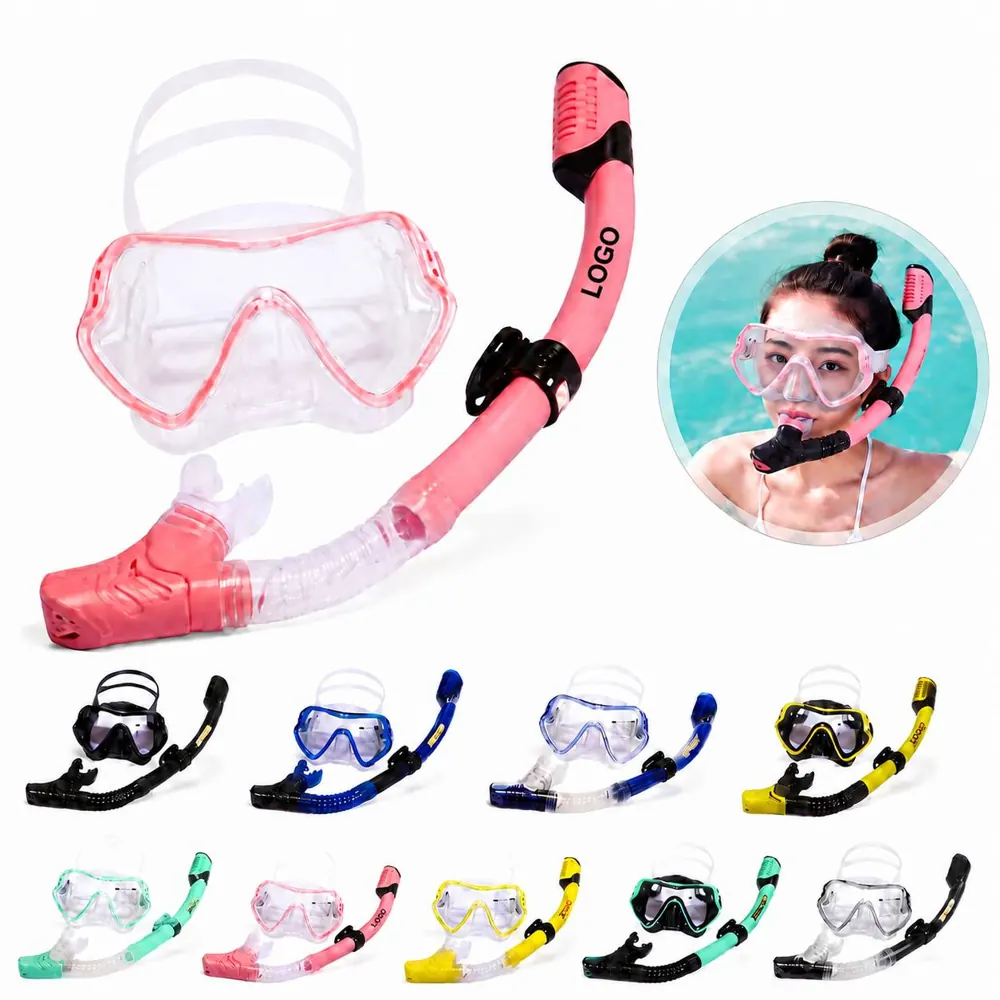 180° Panoramic Snorkel Mask with Dry-Top Snorkel Set