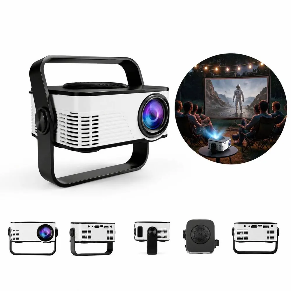 Mini Portable LCD Projector with Built-in Speaker for Home 2