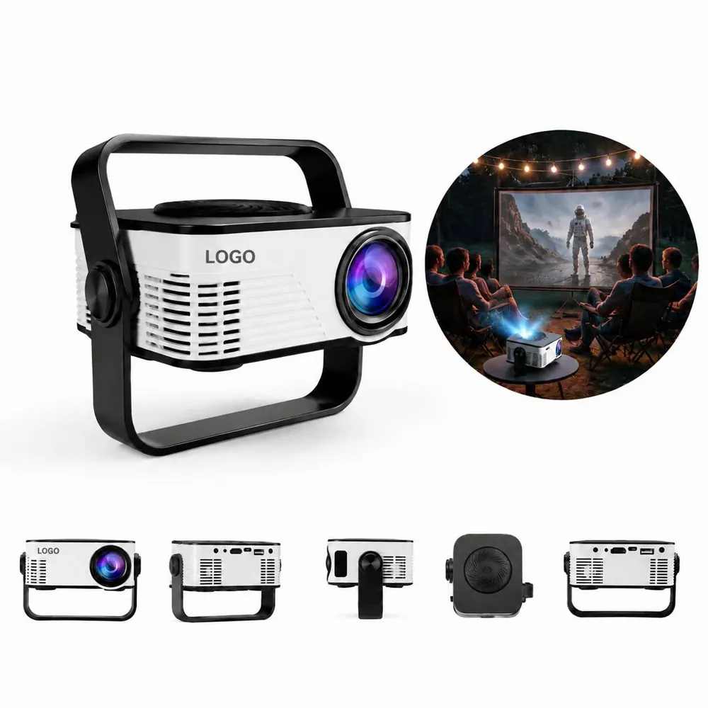 Mini Portable LCD Projector with Built-in Speaker for Home