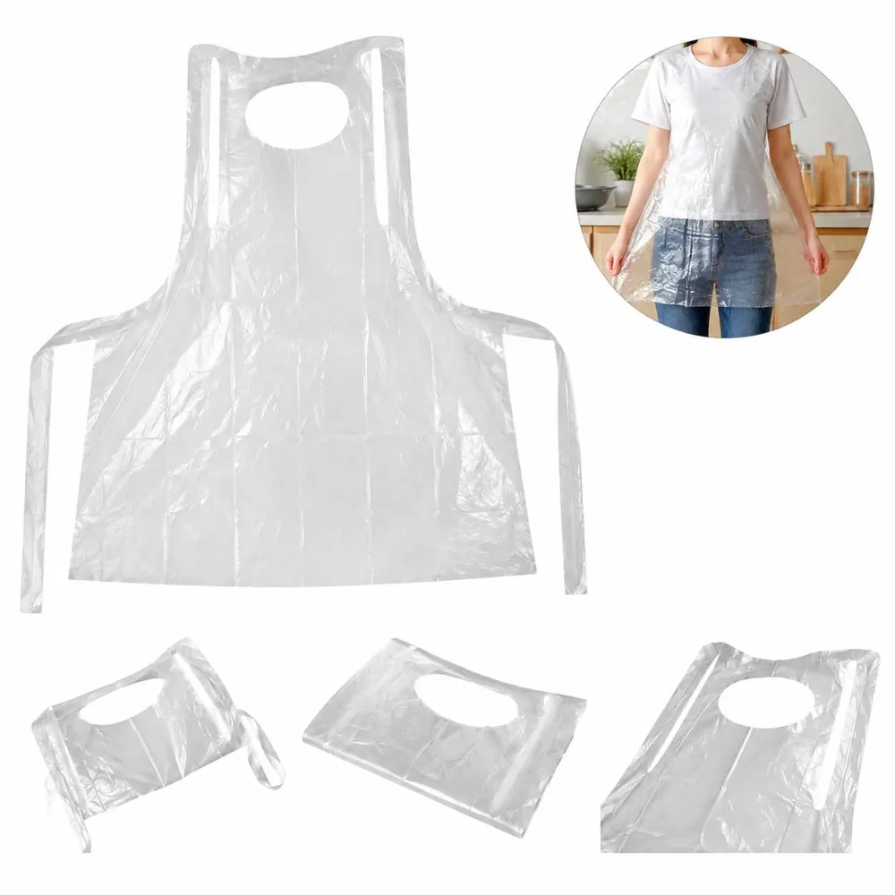 Disposable PE Apron Waterproof for Food Cleaning Painting 2