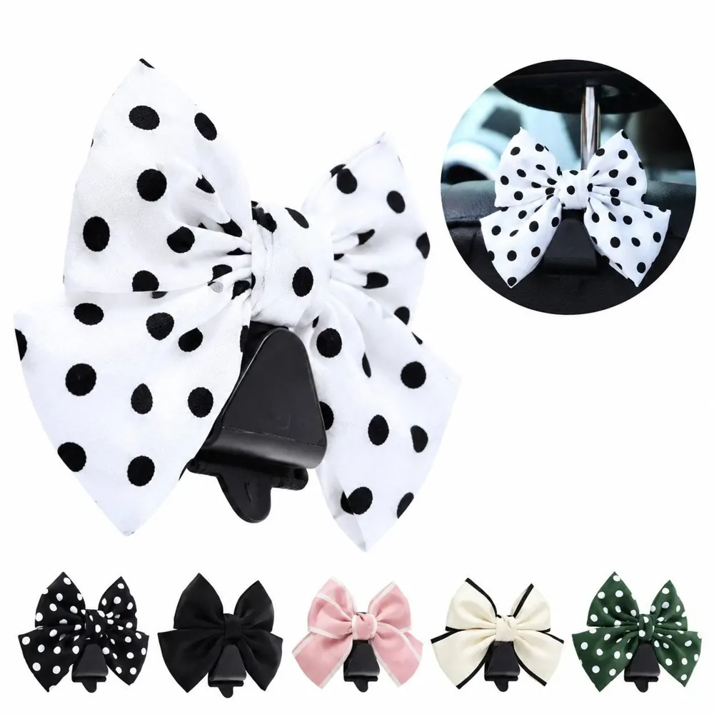 Cute Bowknot Car Seat Back Hook for Hanging Bags 2