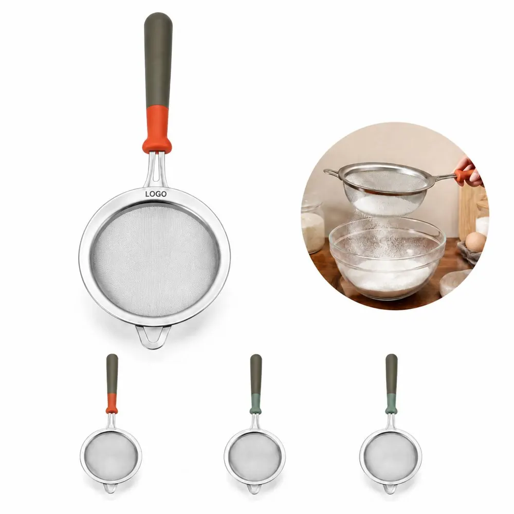 Fine Mesh Strainer Skimmer Spoon for Soup Stock Oil Skimming