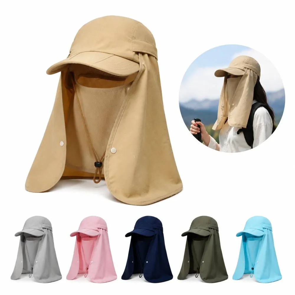 Detachable Sun Hat with Face & Neck Mask UV Protection 2