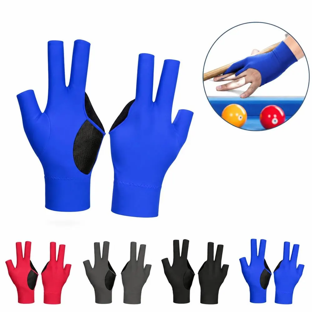 Non-Slip Three-Finger Billiard Glove for Pool and Snooker 2