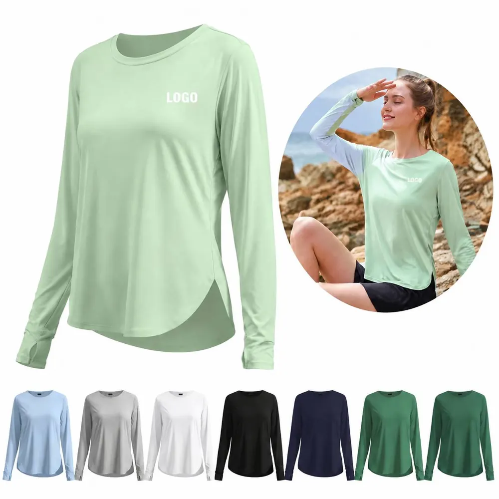 Women's UPF 50+ Quick-Dry Long Sleeve Shirt for Outdoor Sun