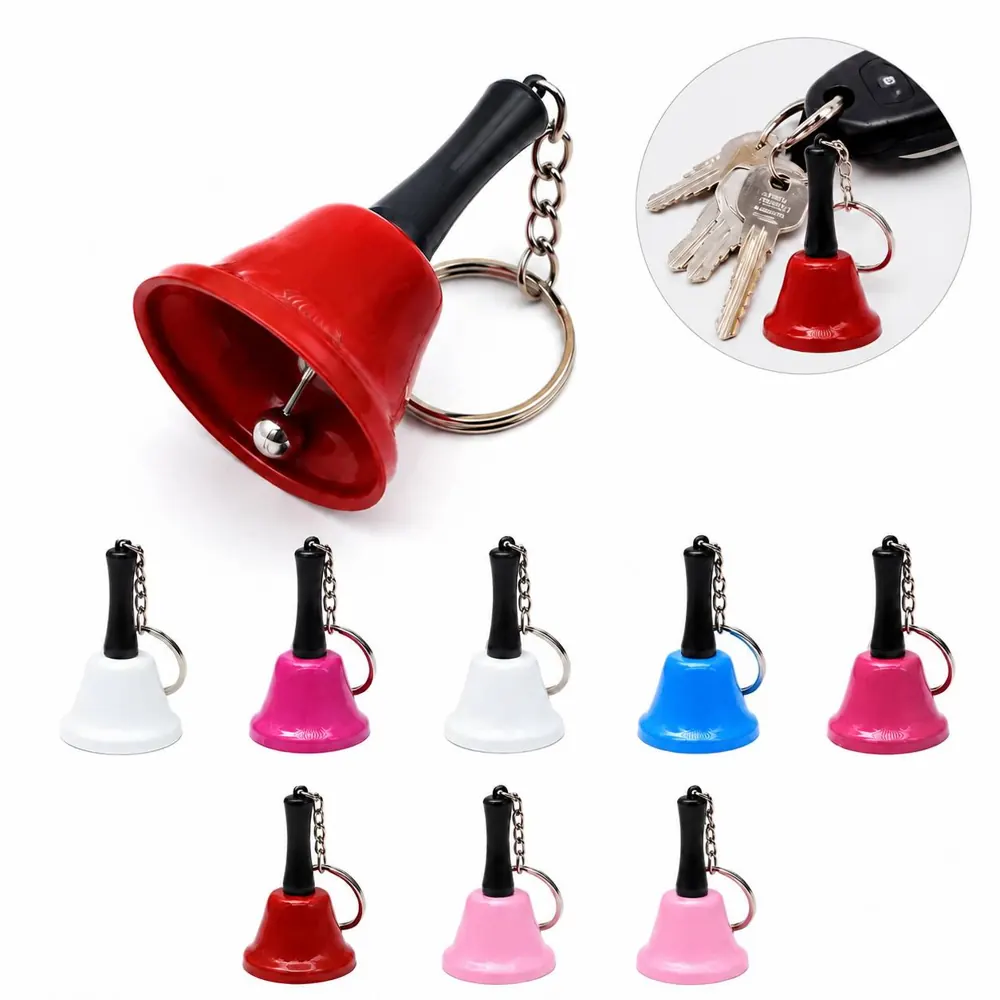 Mini Metal Hand Bell Keychain with Ringing Sound Finder 2