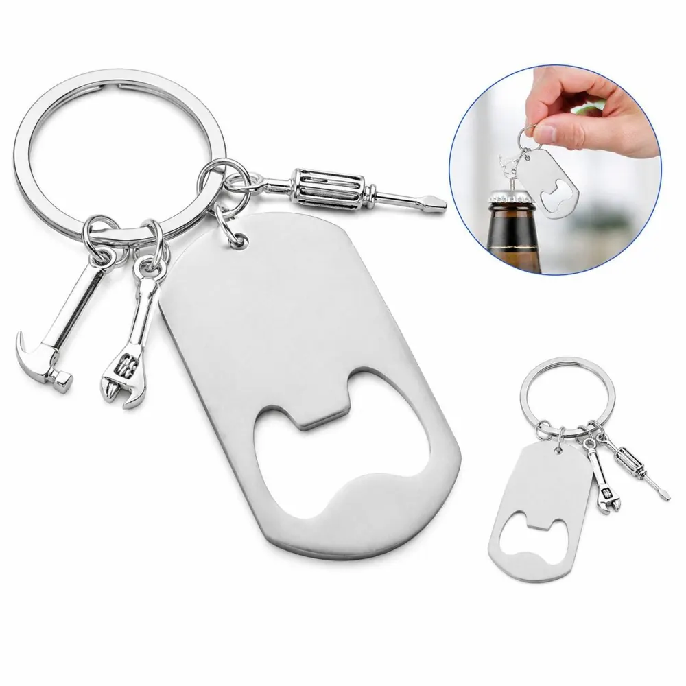 Stainless Steel Multi-Tool Keychain with Bottle Opener 2