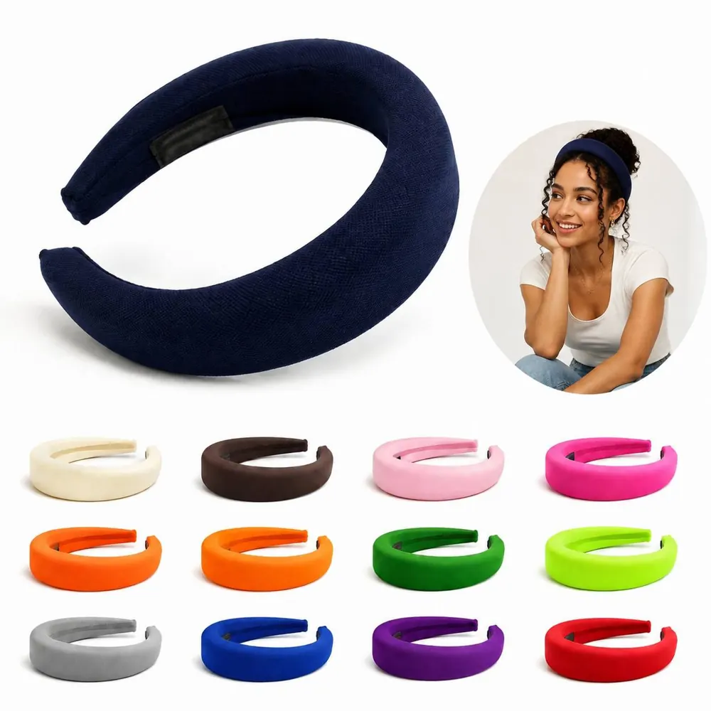 Candy-Colored Plush Wide Hair Hoop for Casual Everyday 2