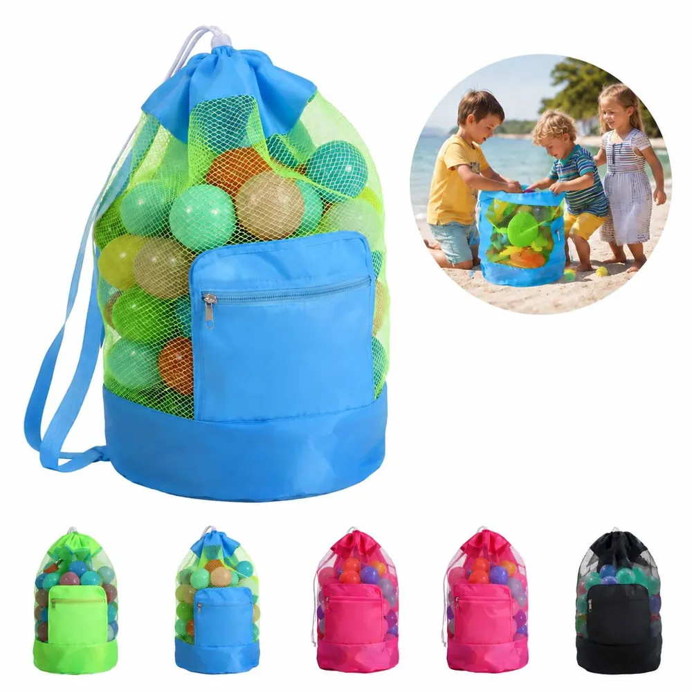 Quick-Dry Double-Shoulder Beach Storage Bag with Pockets 2