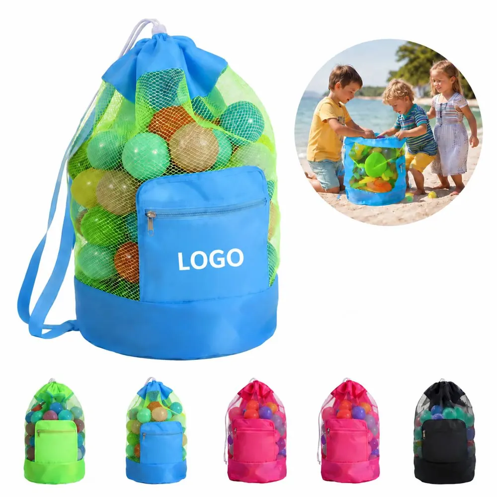 Quick-Dry Double-Shoulder Beach Storage Bag with Pockets