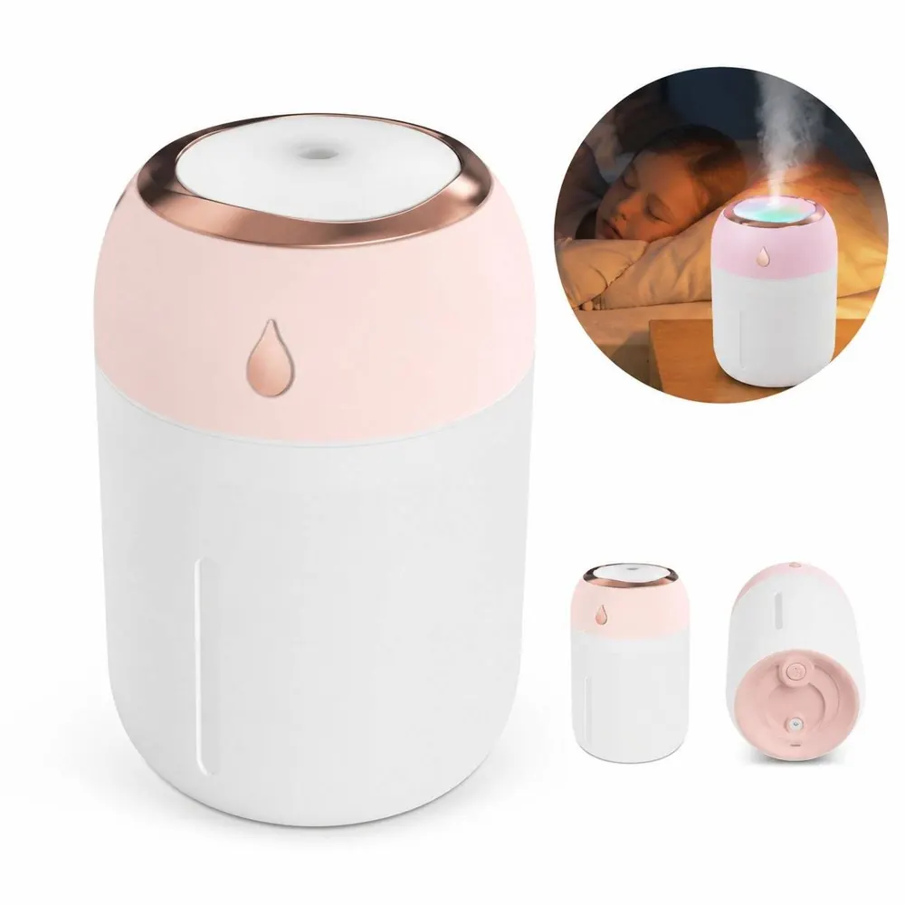 USB Mini Humidifier 330ml with Colorful LED Light 2