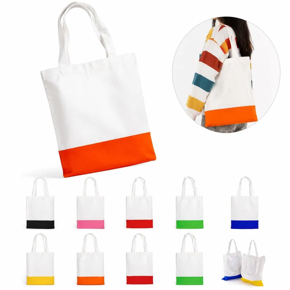 Canvas Striped Tote Bag with Durable Handles 2
