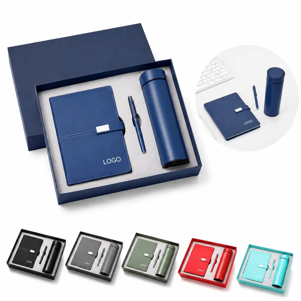 Premium 3-in-1 Gift Set with Tumbler, Notebook & Pen