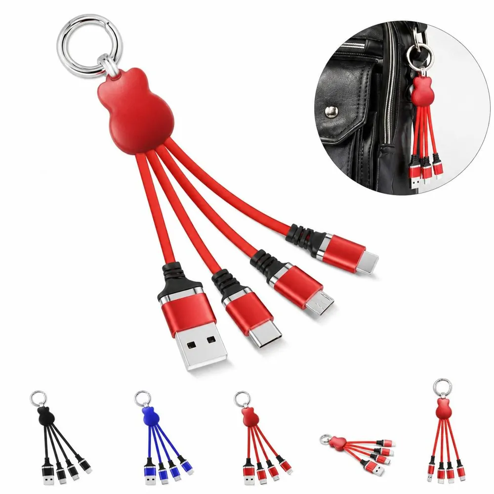 6.3in Multi-Device USB Keychain Data Cable 2